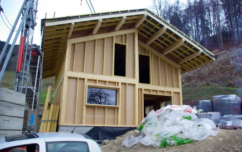 Ossature Bois réalisé par ArchiBois Concept en Haute-Savoie